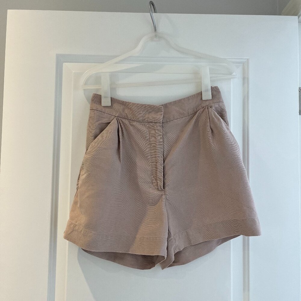Aritzia Wilfred Fable Linen Shorts - Dusty pink